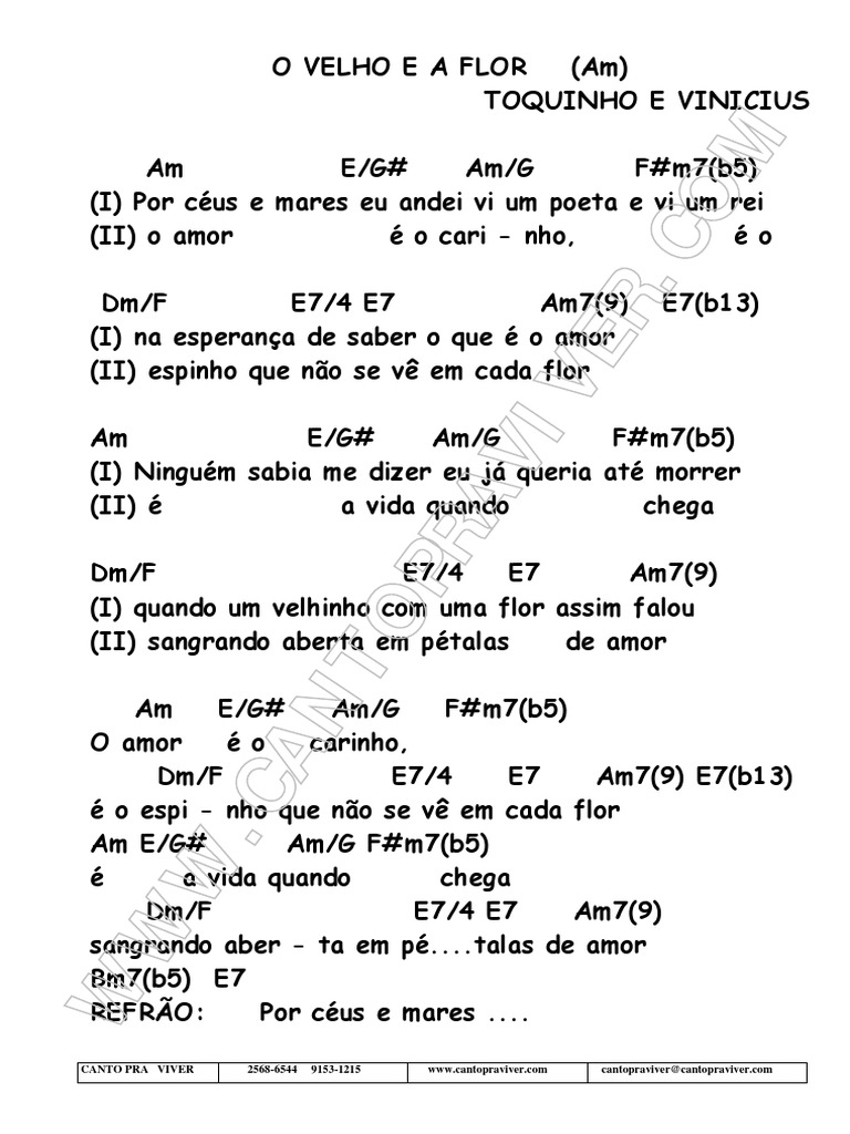 O Velho e A Flor | PDF | Lazer