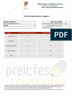 Reporte de Resultados - Saber 11: Simulacros Y Preicfes Virtual