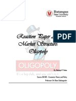 Reaction Paper Oligopoly