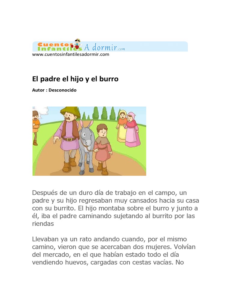 El Padre El Hijo y El Burro | PDF | Burro
