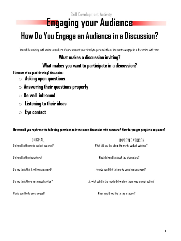 Engaging Your Audience 1 | PDF | Audience | Psychology