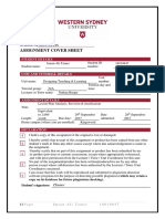 Assignment Cover Sheet: Student Details