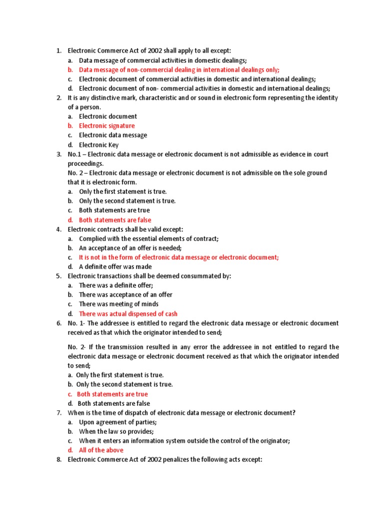 Electronic Commerce Act of 2002 Corporations Stocks