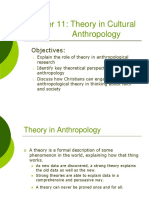 Chapter 11: Theory in Cultural Anthropology: Objectives