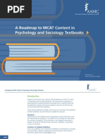 A Roadmap To MCAT Content in Psychology and Sociology Textbooks