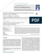 Size Effect on Peak Strain and Stress-Strain Behavior of Concrete