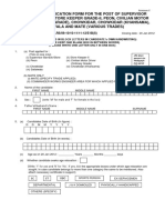 Mes Format For Application Form For The Post of Supervisor Barrack
