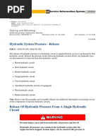Hydraulic System Pressure Release