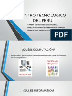 INTRODUCCIÓN A COMPUTACIÓN E INFORMÁTICA