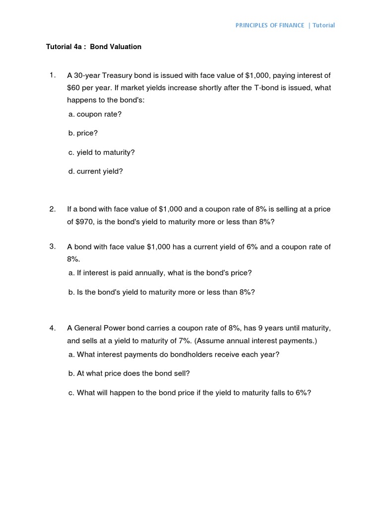 Bond Valuation Principles and Analysis | PDF
