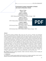 The Influence of Professional Learning Communities On Student Achievement in Elementary Schools