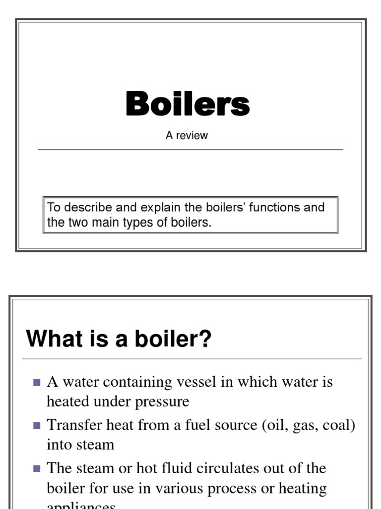 Boiler Basics for Engineers | PDF | Science & Mathematics