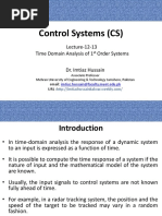 Lecture 12-13 Time Domain Analysis of 1st Order Systems