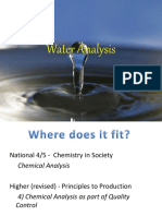 Water Analyse Experiments and Prsentation