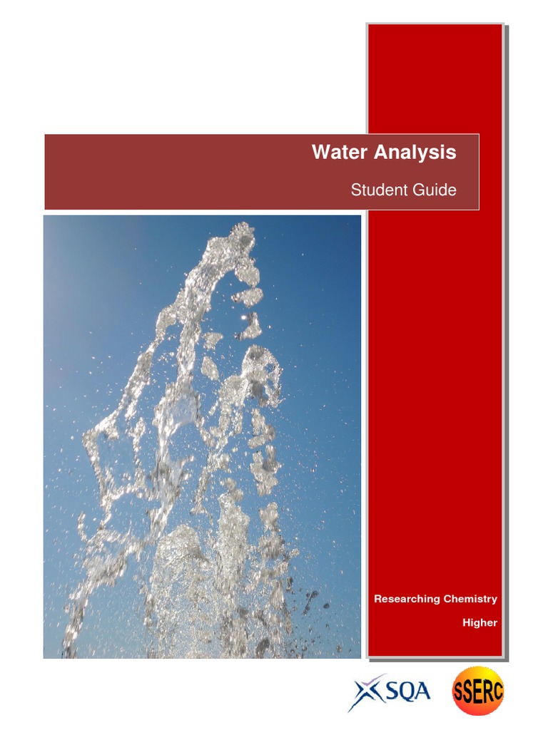 Water Analysis Student Guide PDF Titration Chemistry