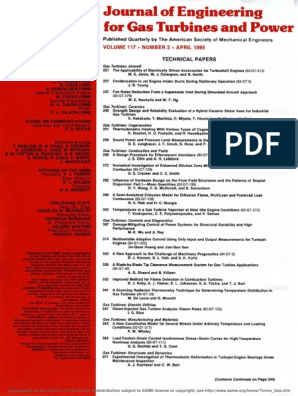 JEGTP 1995 Vol 117 N2 | PDF | Electric Motor | Engines