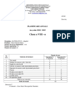 Planificare Anuala Viii 20182019