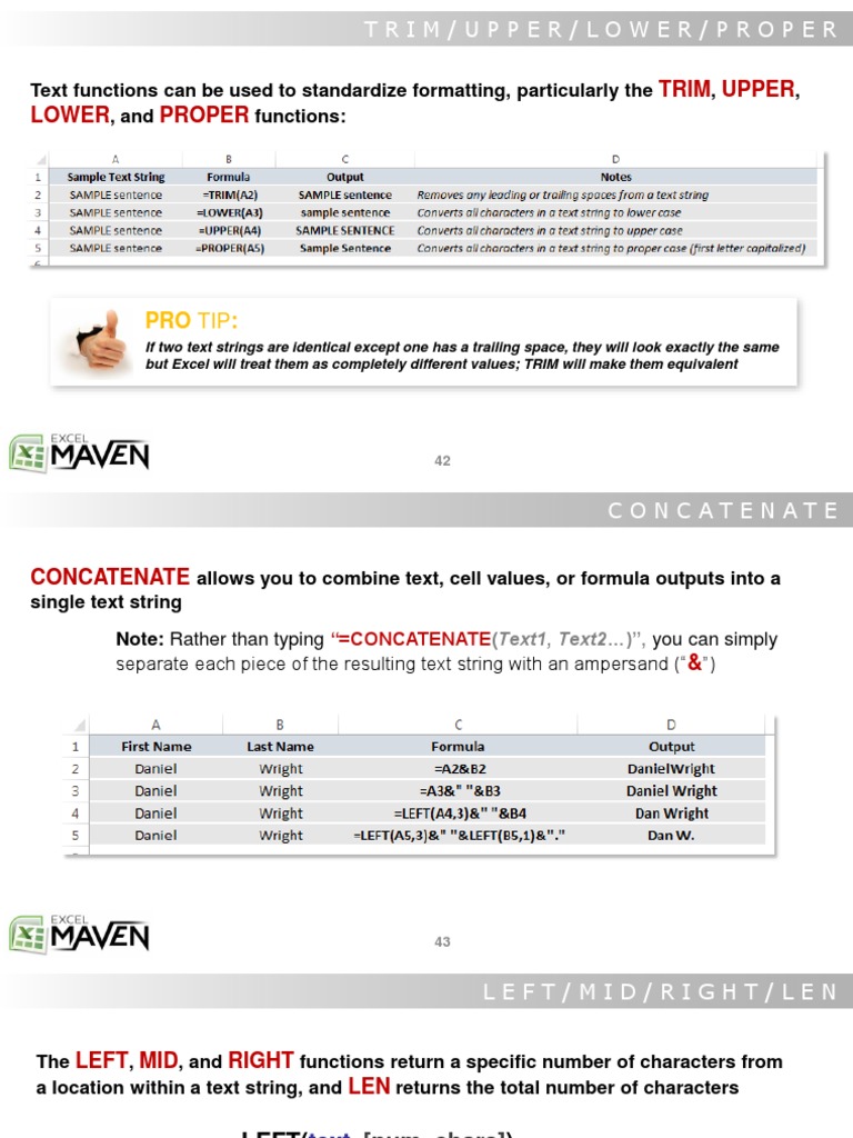 Trim Upper Lower Proper: Text Functions Can Be Used To Standardize ...