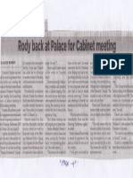 Philippine Star, May 7, 2019, Rody Back at Palace For Cabinet Meeting PDF