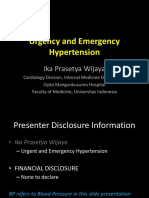 Urgent and Emergency Hypertension