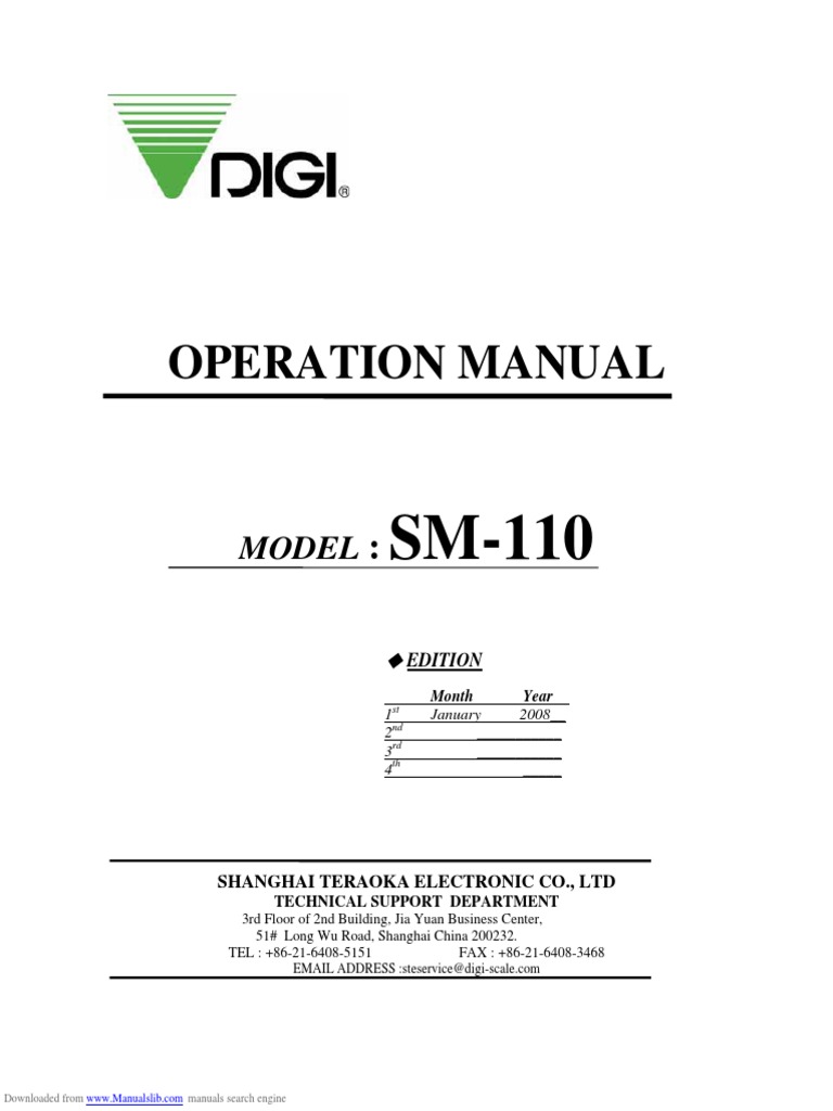 SM-110 Operation Manual Guide | PDF | Computer File | Media Technology
