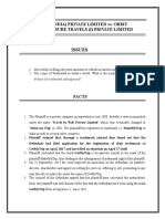 Issues: Makemytrip (India) Private Limited vs. Orbit Corporate Leisure Travels (I) Private Limited