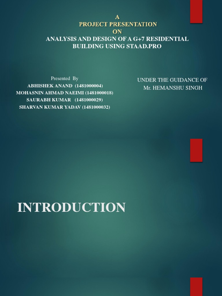 G+7 Residential Building Design Using STAAD.Pro | PDF | Beam (Structure ...