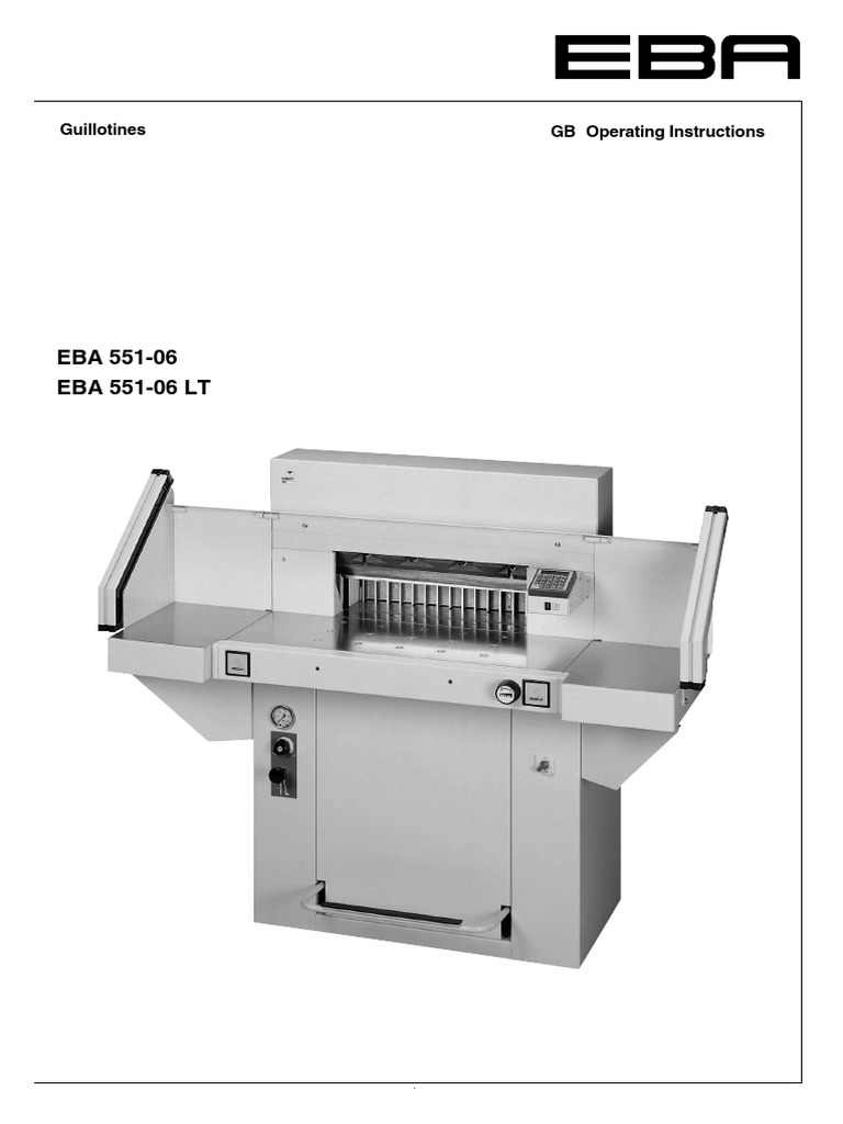 EBA 551 Operators Manual PDF | PDF