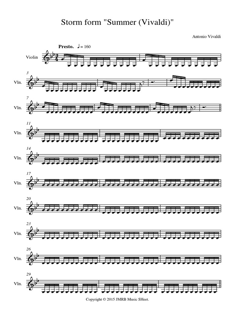 JMRB - Storm From Summer Vivaldi PDF | PDF