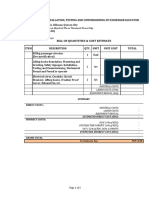 Bill of Quantities & Cost Estimate:: Supply, Installation, Testing and Commissioning of Passenger Elevator