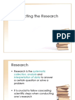 Business Research Methods - Conducting Research