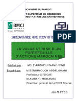 La value AT RISK d’un portefeuille d’actions marocaines.PDF