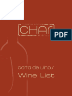 Char Wine Menu / Menú de Vinos
