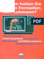 Niklas Luhmann - Warum Haben Sie Keinen Fernseher PDF