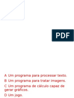 Teste Diagnóstico Excel Folha Cálculo