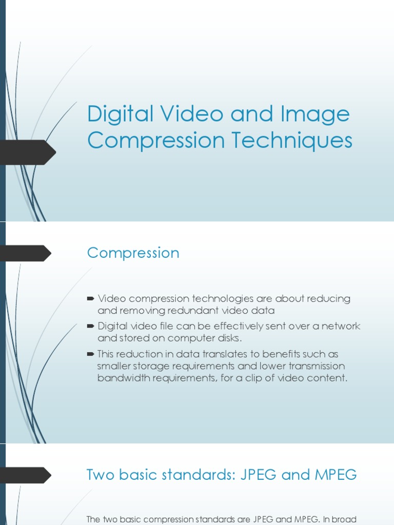 A Comprehensive Overview of Popular Digital Video and Image Compression ...