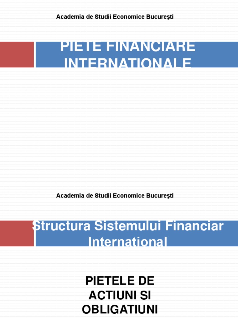 Piete Financiare Internationale 2018 PDF