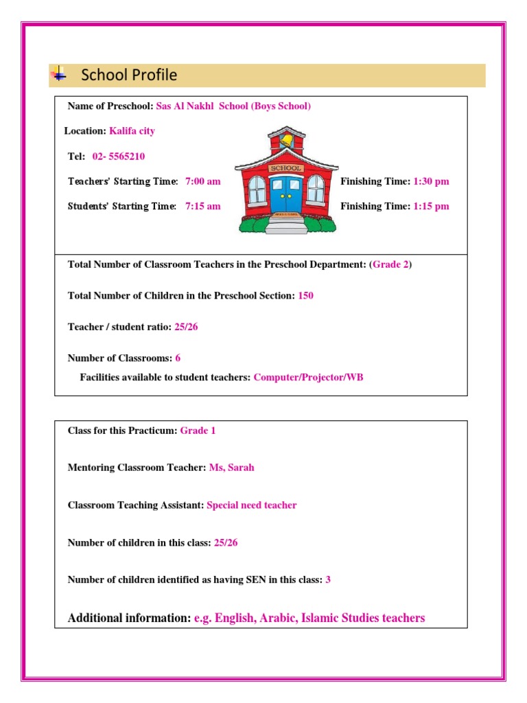 Ms. Sarah: Grade 1 Arabic Teacher | PDF
