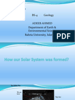 Geochemistry: BS-4 Geology Adeeb Ahmed Department of Earth & Environmental Sciences Bahria University, Islamabad