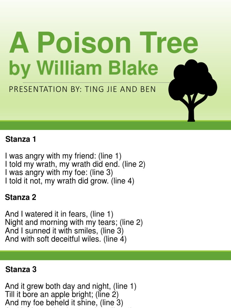A Poison Tree Pdf Anger