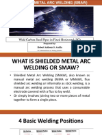 Weld Carbon Steel Pipes in Fixed Horizontal (5G) : Prepared By: Robert Anthony S. Arcilla
