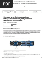 Simple Ultrasonic Range Finder Using Arduino. Circuit Diagram, Program and Theory