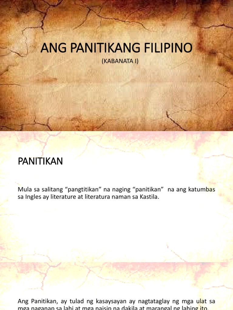Ang Panitikang Filipino Pdf