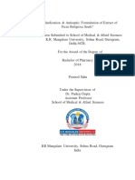 Standardization of Ficus Religiosa Seed Extract