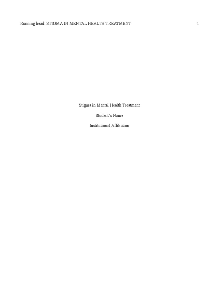 Understanding Stigma in Mental Health | PDF | Social Stigma | Mental ...