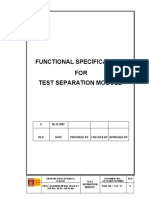 Functional Specifications FOR Test Separation Module: Onshore Engg Services, N Delhi Document No.: OESG/ARP/TSP/M002 REV