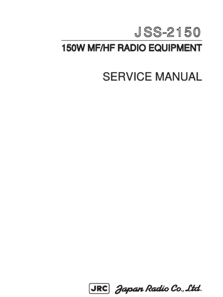 JRC JSS-2150 Service Manual | PDF | Cardiopulmonary Resuscitation ...