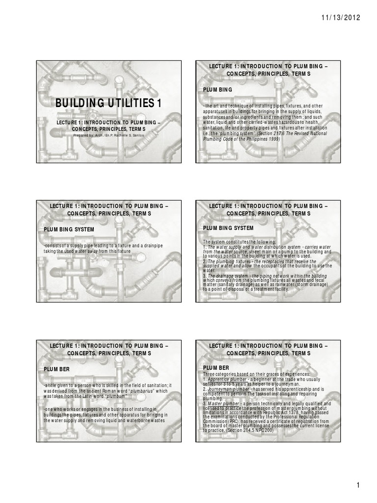 Introduction to Plumbing Concepts | PDF | Plumbing | Water Supply