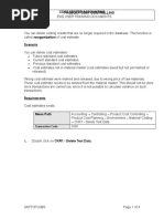 CKR1 Reorganization of Cost Estimate