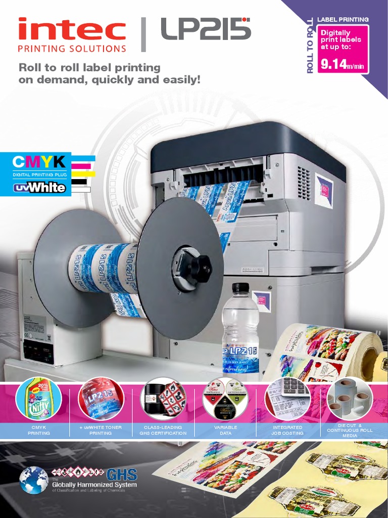 lp215 Label Printer Brochure | PDF | Printer (Computing) | Page Layout